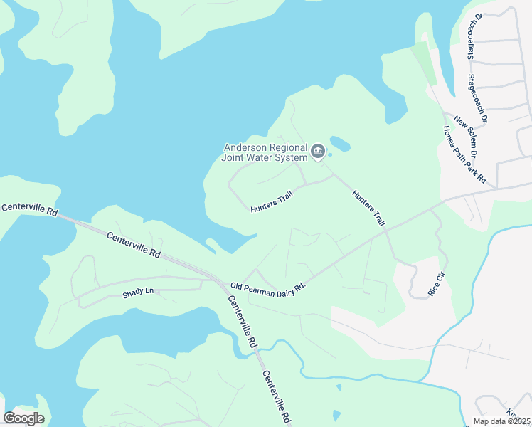 map of restaurants, bars, coffee shops, grocery stores, and more near 1422 Hunters Trail in Anderson
