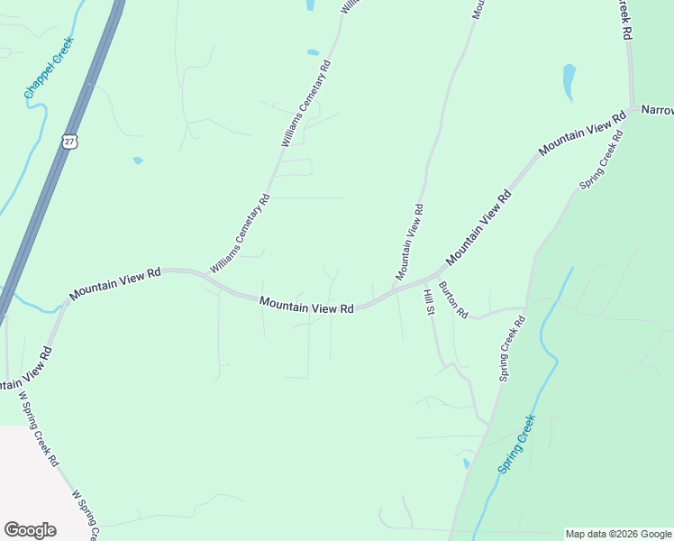 map of restaurants, bars, coffee shops, grocery stores, and more near 1265 Mountain View Road in Trion