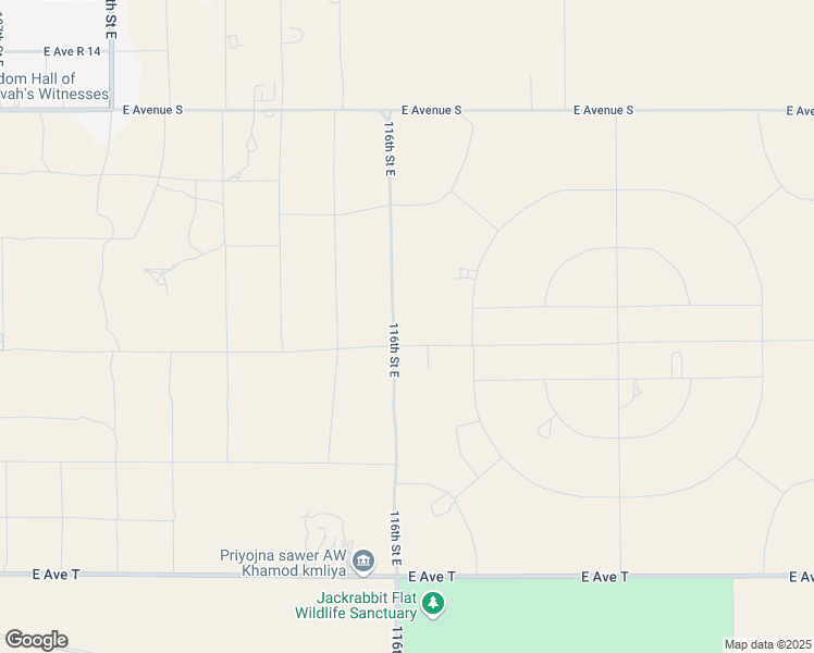 map of restaurants, bars, coffee shops, grocery stores, and more near East Avenue S in Juniper Hills