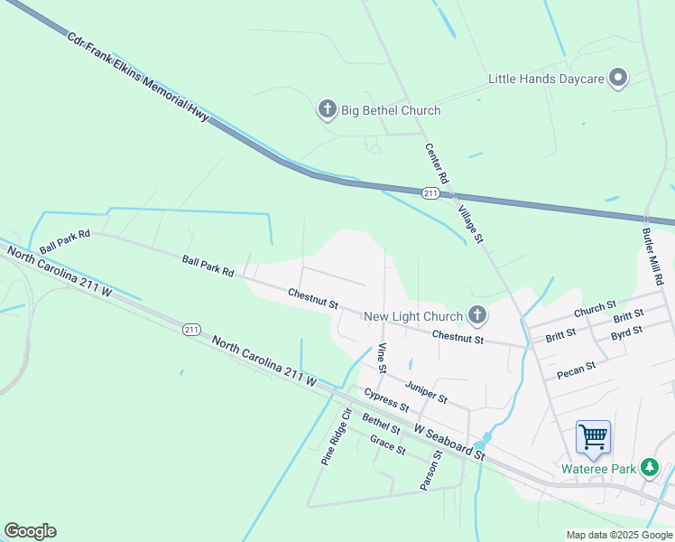 map of restaurants, bars, coffee shops, grocery stores, and more near 85 Home Run Drive in Bladenboro