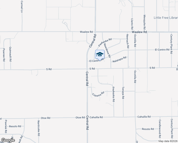 map of restaurants, bars, coffee shops, grocery stores, and more near 16492 Central Road in Apple Valley