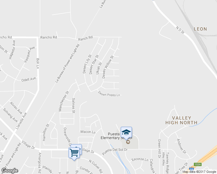 map of restaurants, bars, coffee shops, grocery stores, and more near 15792 Barrel Cactus Lane in Victorville