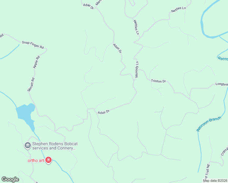 map of restaurants, bars, coffee shops, grocery stores, and more near 58 Monody Lane in Ranger