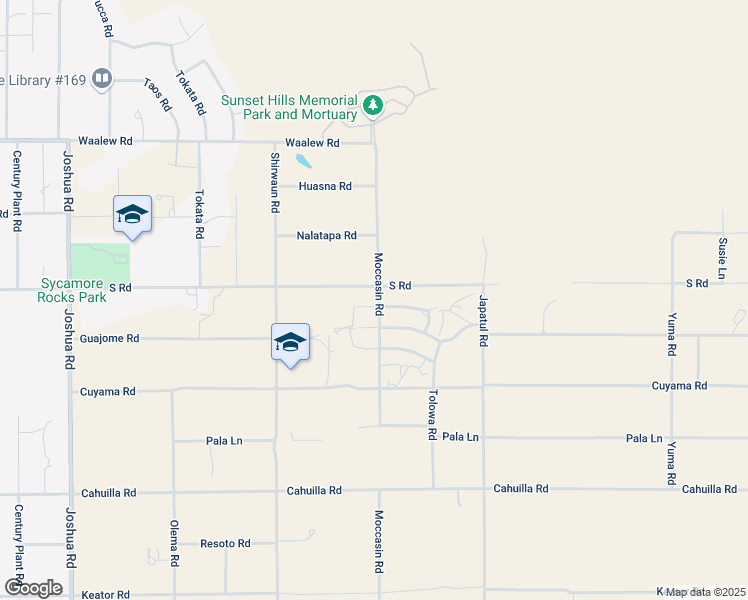 map of restaurants, bars, coffee shops, grocery stores, and more near 23890 Tocaloma Road in Apple Valley