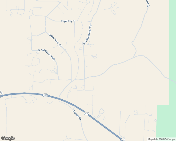 map of restaurants, bars, coffee shops, grocery stores, and more near 405 North Ambassador Road in Yavapai County