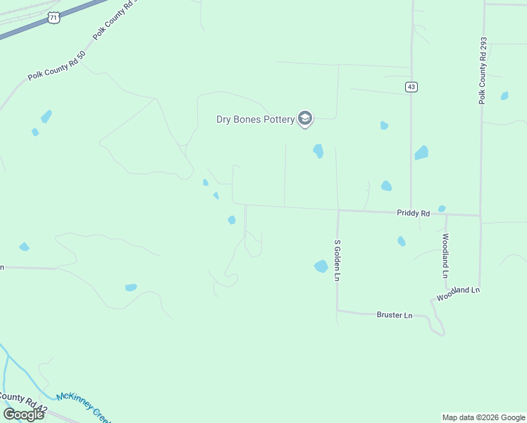 map of restaurants, bars, coffee shops, grocery stores, and more near 3201 Polk County Road 293 in Mena