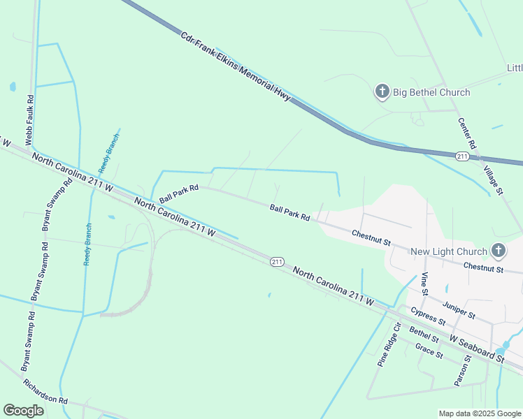 map of restaurants, bars, coffee shops, grocery stores, and more near 406 Ball Park Road in Bladenboro
