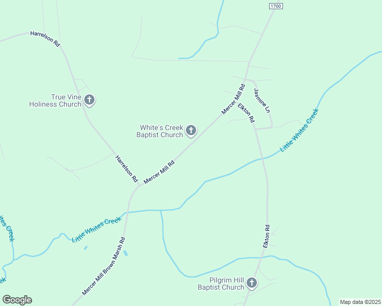 map of restaurants, bars, coffee shops, grocery stores, and more near 6111 Mercer Mill Brown Marsh Road in Clarkton