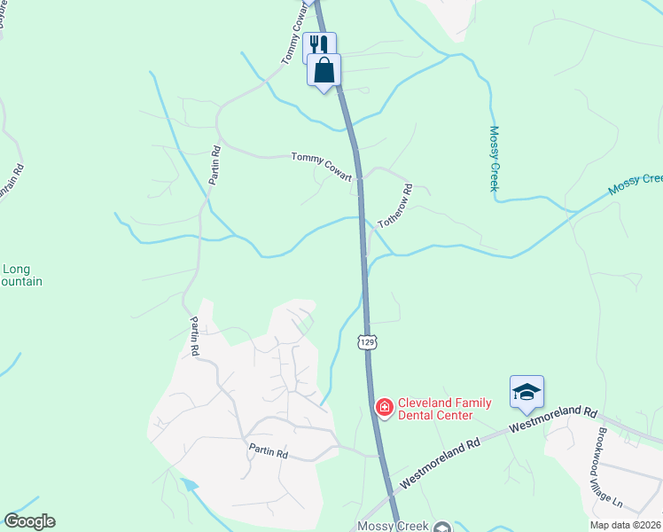 map of restaurants, bars, coffee shops, grocery stores, and more near 54 Totherow Road in Cleveland