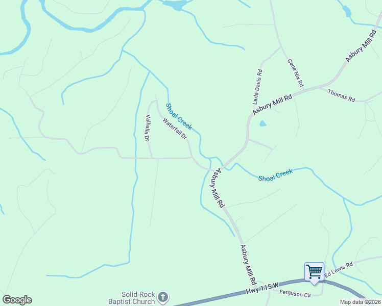 map of restaurants, bars, coffee shops, grocery stores, and more near 8 Waterfall Drive in Cleveland