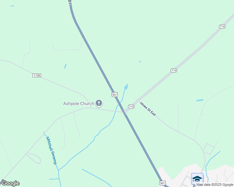 map of restaurants, bars, coffee shops, grocery stores, and more near 2736 North Carolina 130 in Rowland