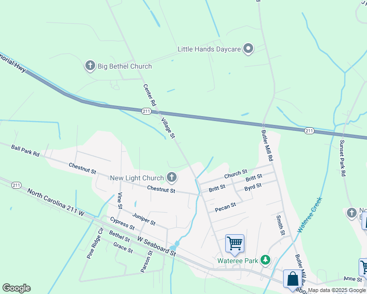 map of restaurants, bars, coffee shops, grocery stores, and more near 11489 Center Road in Bladenboro