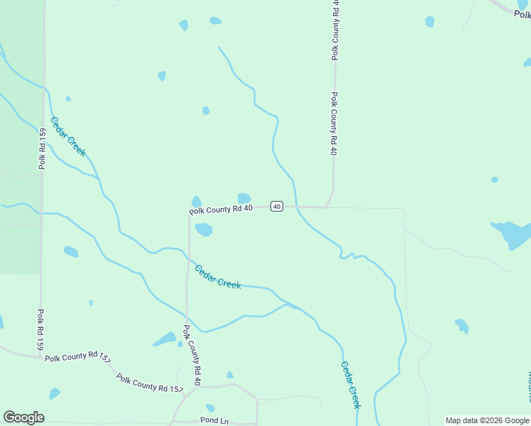 map of restaurants, bars, coffee shops, grocery stores, and more near 516 Polk County Road 40 in Hatfield