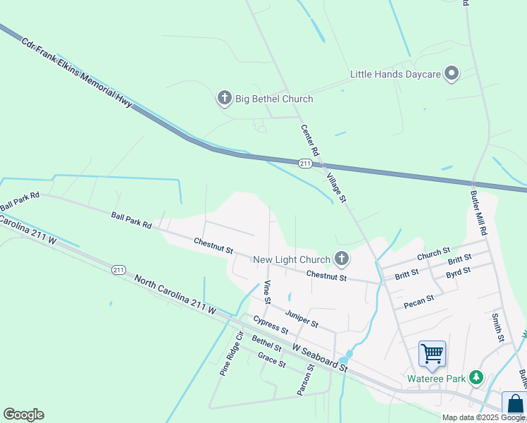 map of restaurants, bars, coffee shops, grocery stores, and more near 167 Tower Lane in Bladenboro