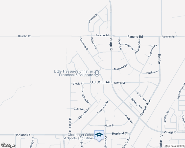 map of restaurants, bars, coffee shops, grocery stores, and more near 14783 Prenda Street in Victorville