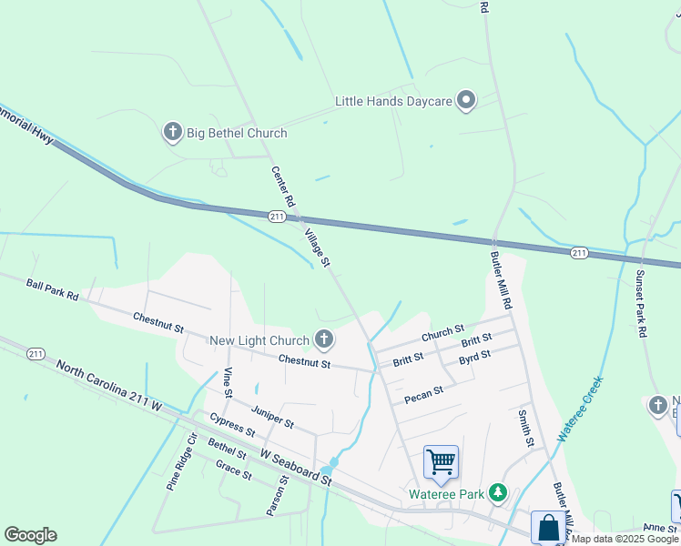 map of restaurants, bars, coffee shops, grocery stores, and more near 11461 Center Road in Bladenboro