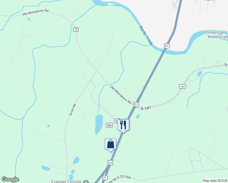 map of restaurants, bars, coffee shops, grocery stores, and more near 3242 Ridgeway Road in Great Falls