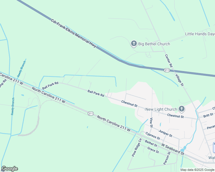 map of restaurants, bars, coffee shops, grocery stores, and more near Infield Drive in Bladenboro