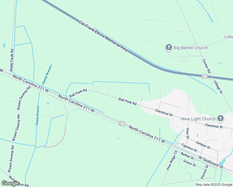 map of restaurants, bars, coffee shops, grocery stores, and more near 395 Ball Park Road in Bladenboro