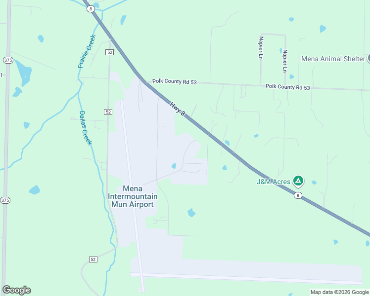 map of restaurants, bars, coffee shops, grocery stores, and more near 2891 Arkansas 8 in Mena