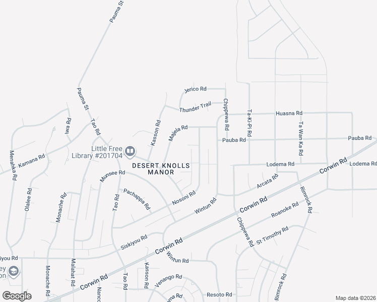 map of restaurants, bars, coffee shops, grocery stores, and more near 16586 Nosoni Way in Apple Valley