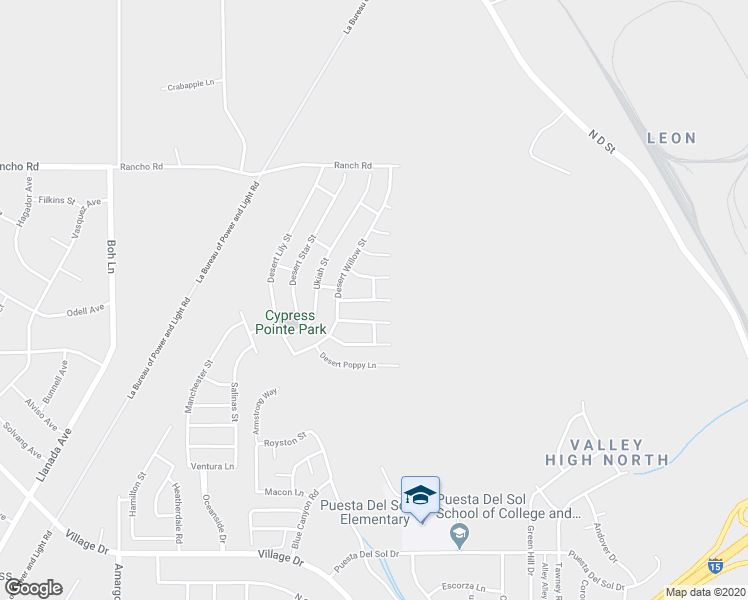 map of restaurants, bars, coffee shops, grocery stores, and more near 15826 Brittle Brush Lane in Victorville