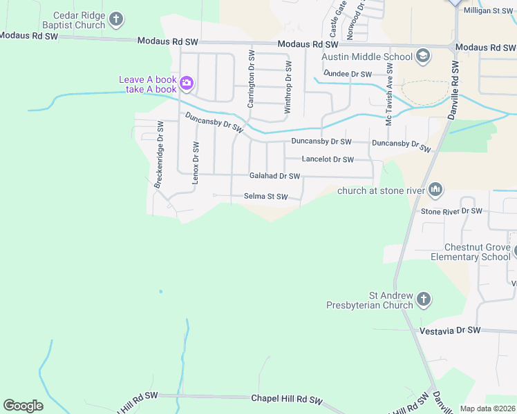 map of restaurants, bars, coffee shops, grocery stores, and more near 2313 Selma Street Southwest in Decatur