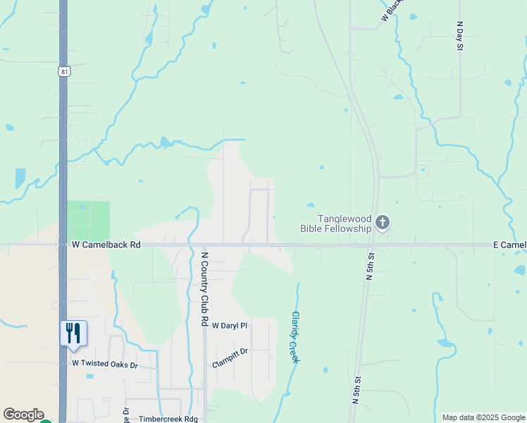 map of restaurants, bars, coffee shops, grocery stores, and more near 5131 Clear Springs Drive in Duncan
