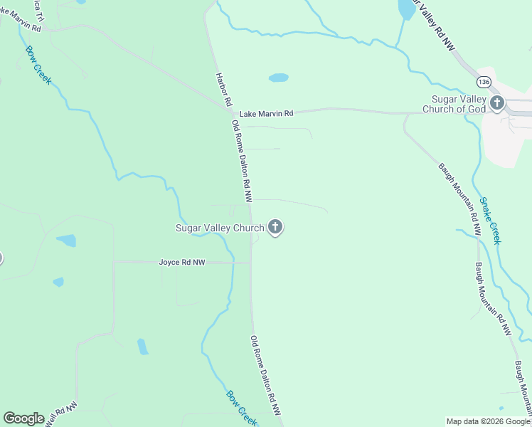 map of restaurants, bars, coffee shops, grocery stores, and more near 676 Lovebridge Road Southeast in Calhoun