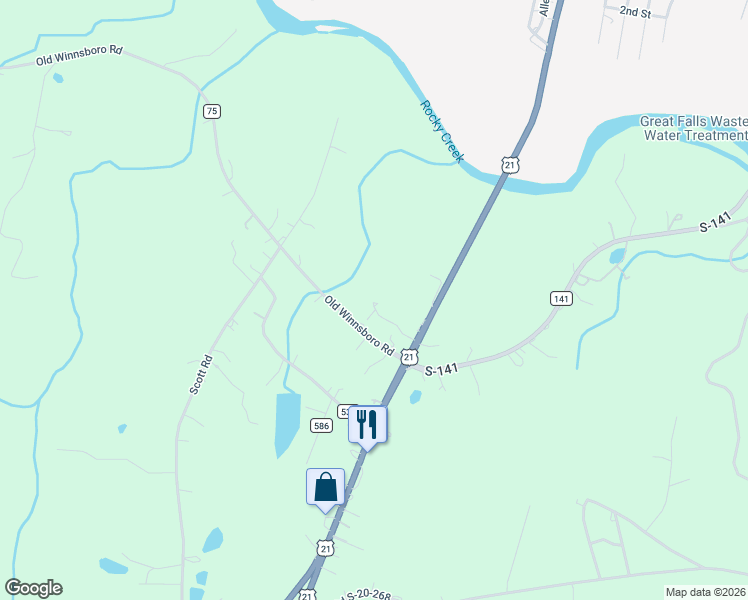 map of restaurants, bars, coffee shops, grocery stores, and more near 3242 Ridgeway Road in Great Falls