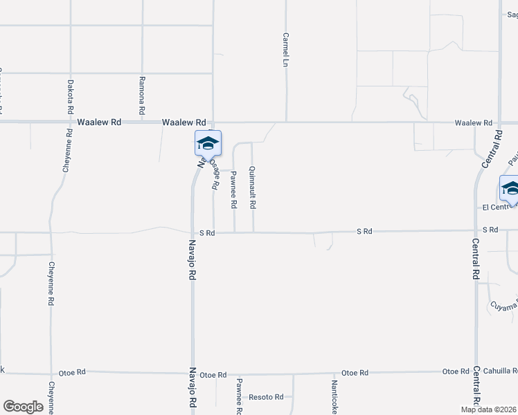 map of restaurants, bars, coffee shops, grocery stores, and more near 16575 Quinnault Road in Apple Valley