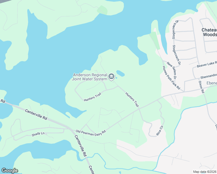 map of restaurants, bars, coffee shops, grocery stores, and more near 1002 Hunters Trail in Anderson