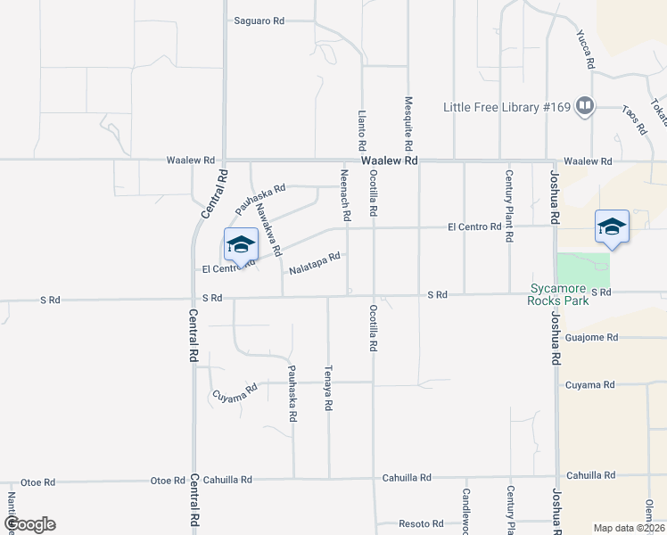 map of restaurants, bars, coffee shops, grocery stores, and more near 22803 Nalatapa Road in Apple Valley