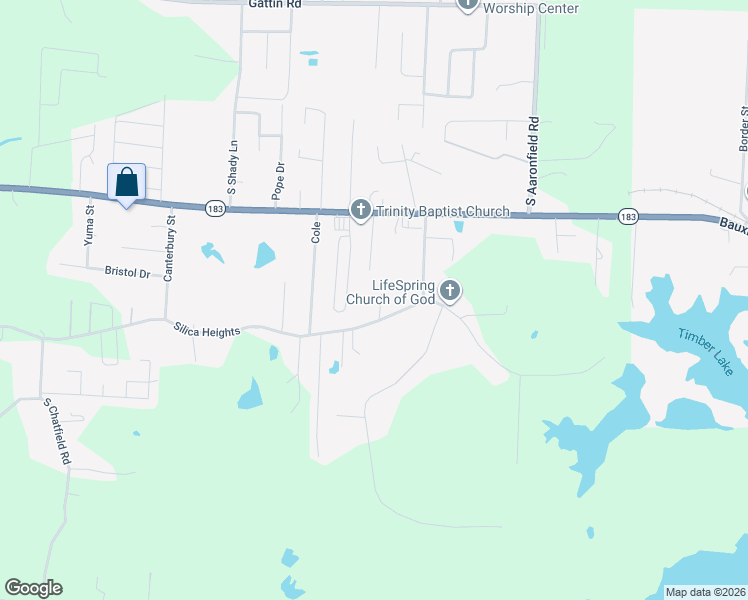map of restaurants, bars, coffee shops, grocery stores, and more near 1010 Wakley Cove in Benton