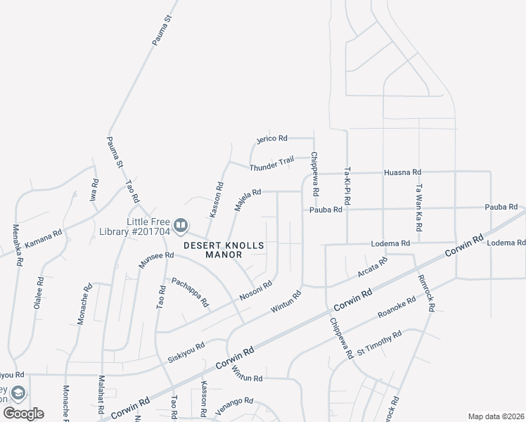 map of restaurants, bars, coffee shops, grocery stores, and more near 16586 Nosoni Way in Apple Valley