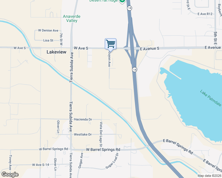 map of restaurants, bars, coffee shops, grocery stores, and more near West Avenue South 4 in Palmdale