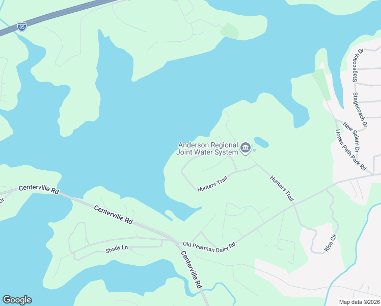 map of restaurants, bars, coffee shops, grocery stores, and more near 1312 Hunters Trail in Anderson