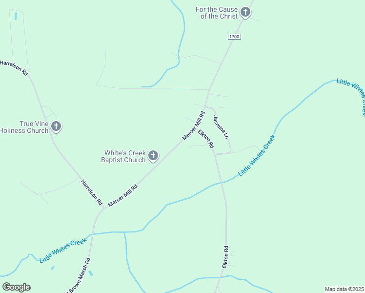 map of restaurants, bars, coffee shops, grocery stores, and more near 5915 Mercer Mill Brown Marsh Road in Clarkton