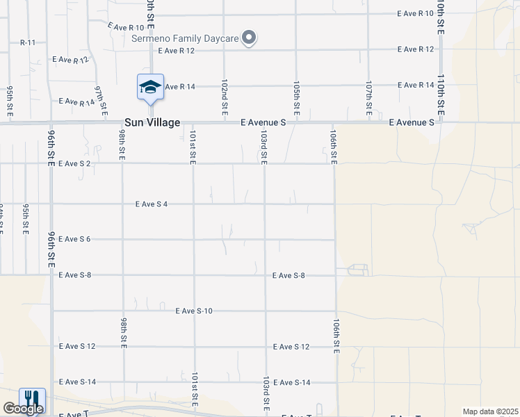 map of restaurants, bars, coffee shops, grocery stores, and more near 10254 East Avenue South 4 in Littlerock