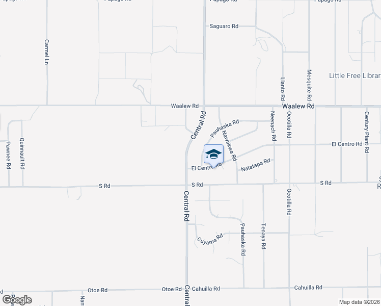map of restaurants, bars, coffee shops, grocery stores, and more near 16641 Central Road in Apple Valley