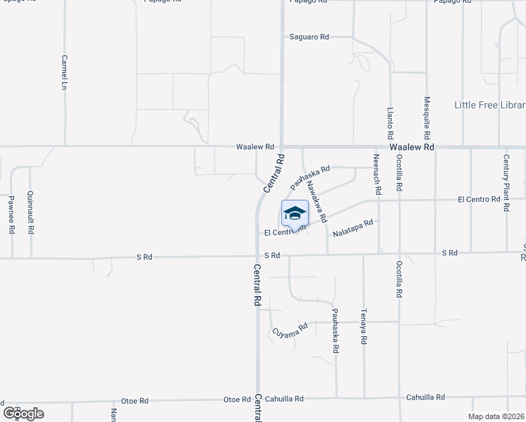 map of restaurants, bars, coffee shops, grocery stores, and more near 16641 Central Road in Apple Valley