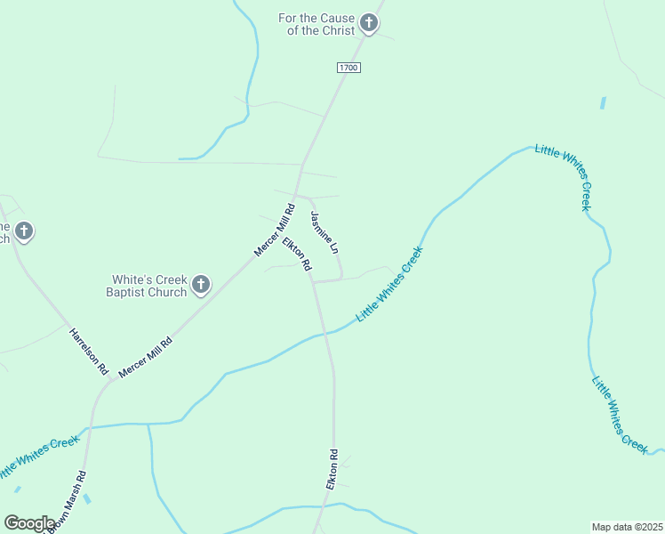 map of restaurants, bars, coffee shops, grocery stores, and more near 206 Jasmine Lane in Clarkton