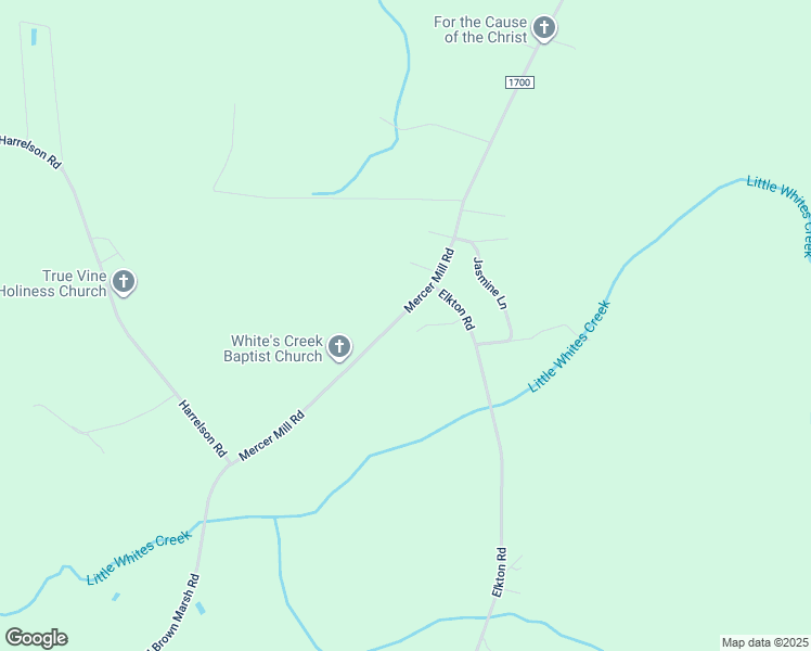 map of restaurants, bars, coffee shops, grocery stores, and more near 5915 Mercer Mill Brown Marsh Road in Clarkton