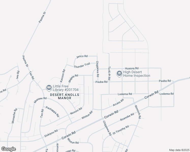map of restaurants, bars, coffee shops, grocery stores, and more near 16635 Wintun Road in Apple Valley