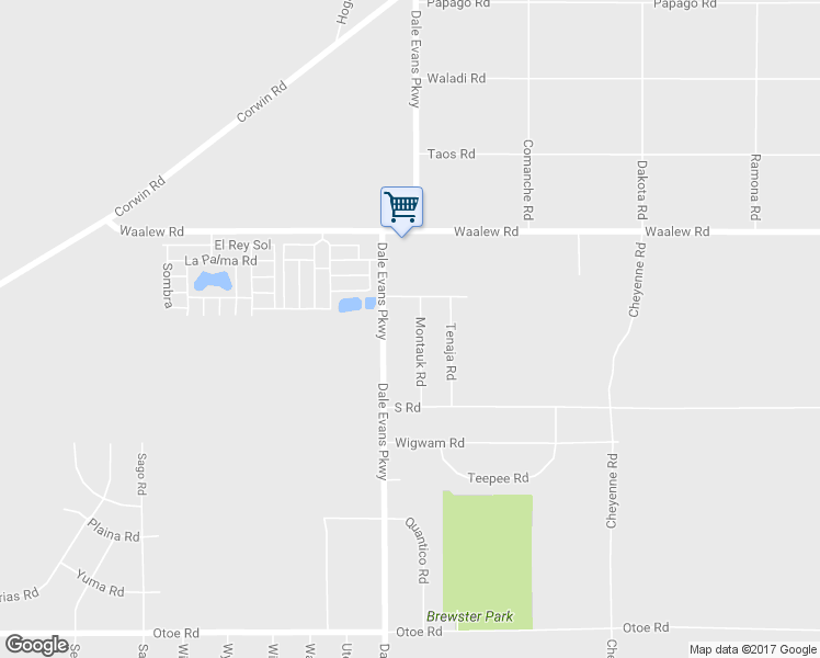 map of restaurants, bars, coffee shops, grocery stores, and more near 16640 Montauk Road in Apple Valley