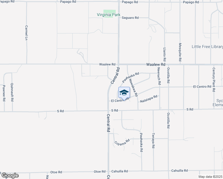 map of restaurants, bars, coffee shops, grocery stores, and more near 16641 Central Road in Apple Valley