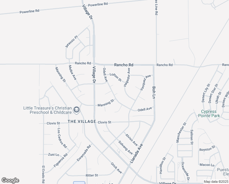 map of restaurants, bars, coffee shops, grocery stores, and more near 16689 Odell Avenue in Victorville
