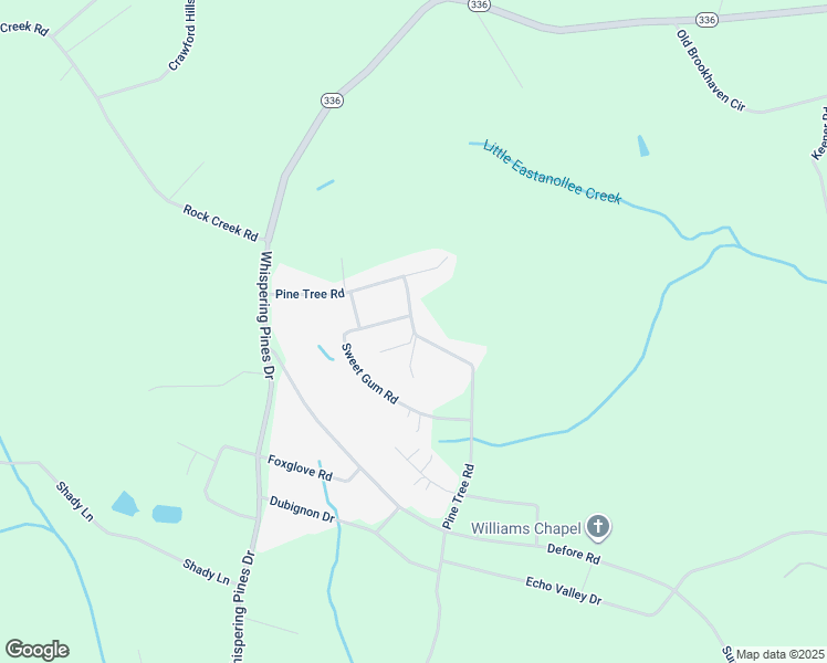 map of restaurants, bars, coffee shops, grocery stores, and more near 7392 Pine Tree Road in Toccoa