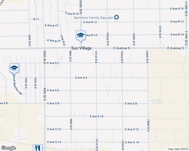 map of restaurants, bars, coffee shops, grocery stores, and more near 10057 East Avenue South 4 in Littlerock