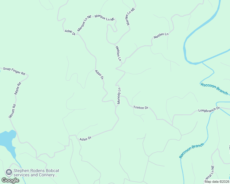 map of restaurants, bars, coffee shops, grocery stores, and more near 825 Monody Lane in Ranger